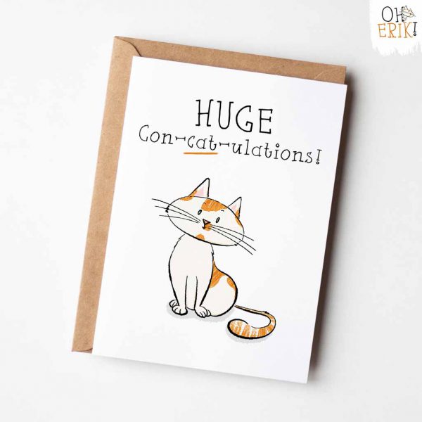 OH ERIK! cat greeting card