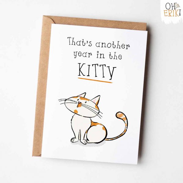 OH ERIK! cat greeting card