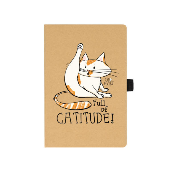 Oh Erik - Full Of Catitude - Recycled Kraft Paper Notebook