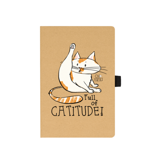 Oh Erik - Full Of Catitude - Recycled Kraft Paper Notebook