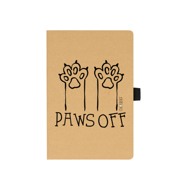 Oh Erik - Paws Off - Recycled Kraft Paper Notebook