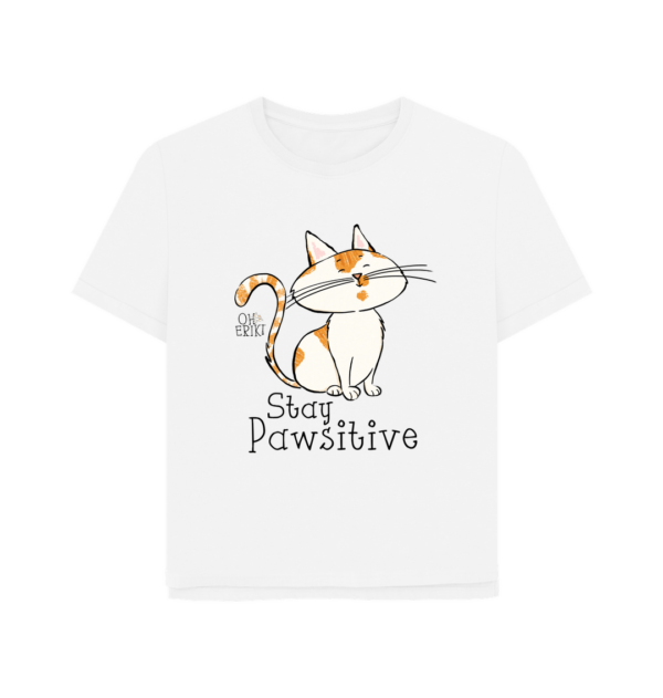 Oh Erik - Stay Pawsitive - Womens Organic Cotton T-shirt - Image 2