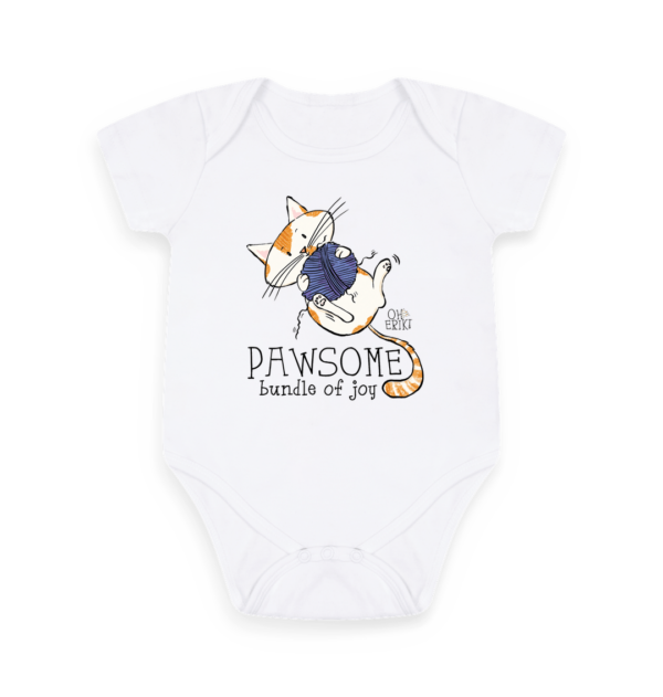 Oh Erik - Pawsome Bundle of joy - Short Sleeve Baby Grow