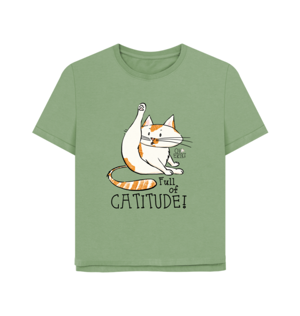 Oh Erik - Full of Catitude - Womens Organic Cotton T-shirt - Image 4