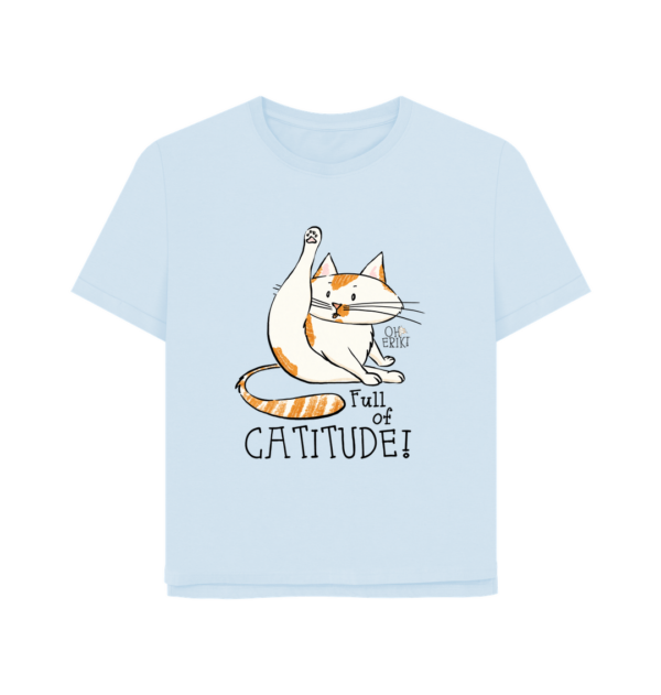 Oh Erik - Full of Catitude - Womens Organic Cotton T-shirt - Image 3