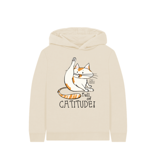 Oh Erik - Full of Catitude - Organic Cotton Kids Hoody - Image 2