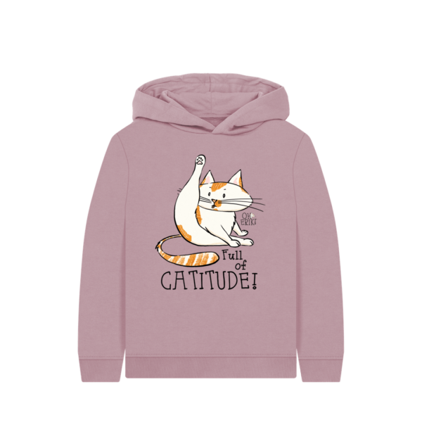 Oh Erik - Full of Catitude - Organic Cotton Kids Hoody - Image 3