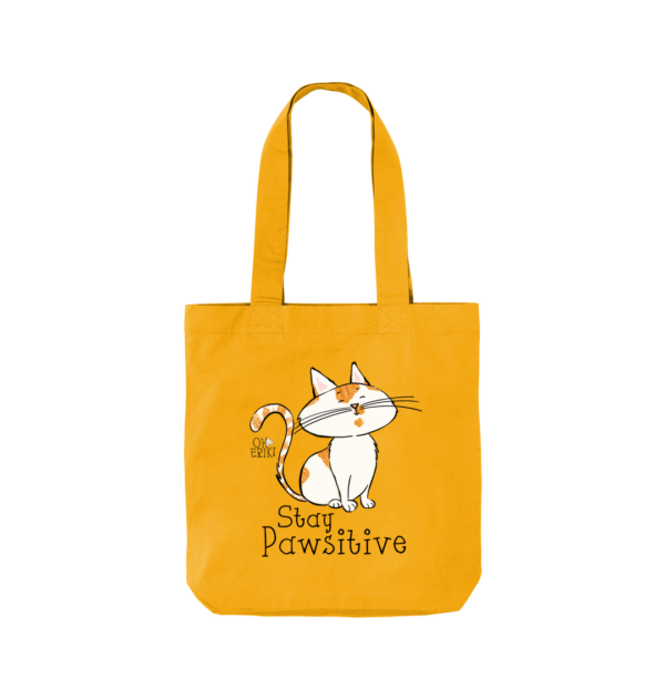 Oh Erik - Stay Pawsitive - Organic Twill Tote Bag - Image 4