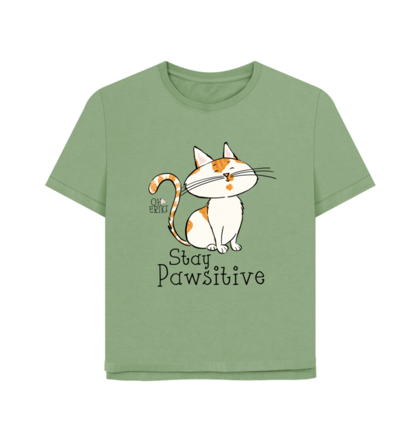 Oh Erik - Stay Pawsitive - Womens Organic Cotton T-shirt - Image 4