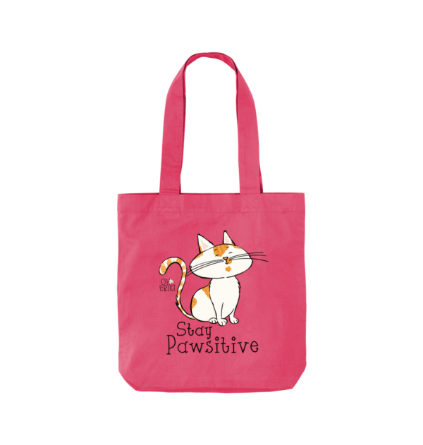 Oh Erik - Stay Pawsitive - Organic Twill Tote Bag - Image 2