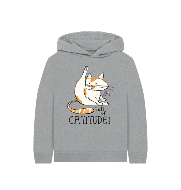 Oh Erik - Full of Catitude - Organic Cotton Kids Hoody - Image 4