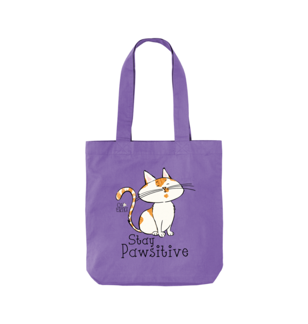 Oh Erik - Stay Pawsitive - Organic Twill Tote Bag - Image 3